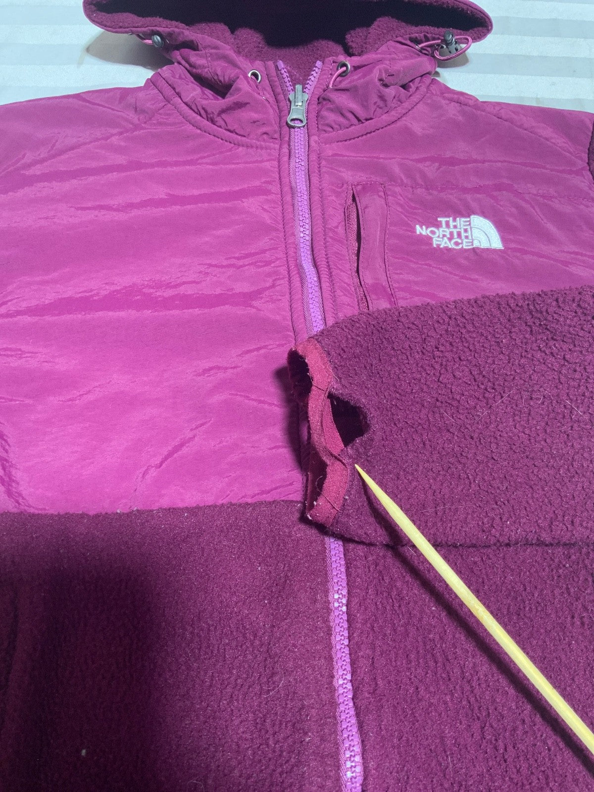 The North Face Denali Fleece Sweater Jacket Womens Medium Purple Full Zip
