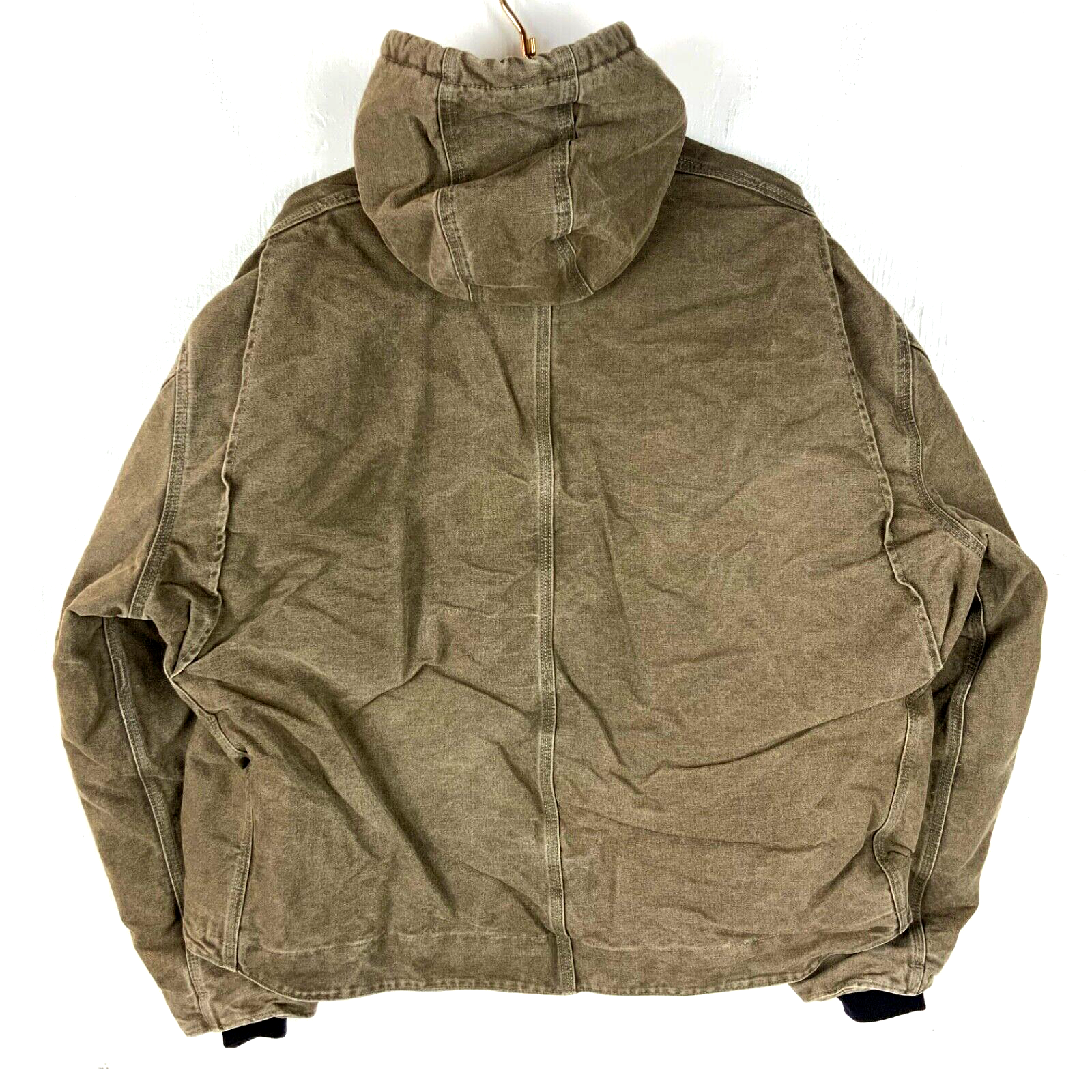 Carhartt Sandstone Jacket 3XL Full Zip Sherpa Lined Workwear Canvas J141