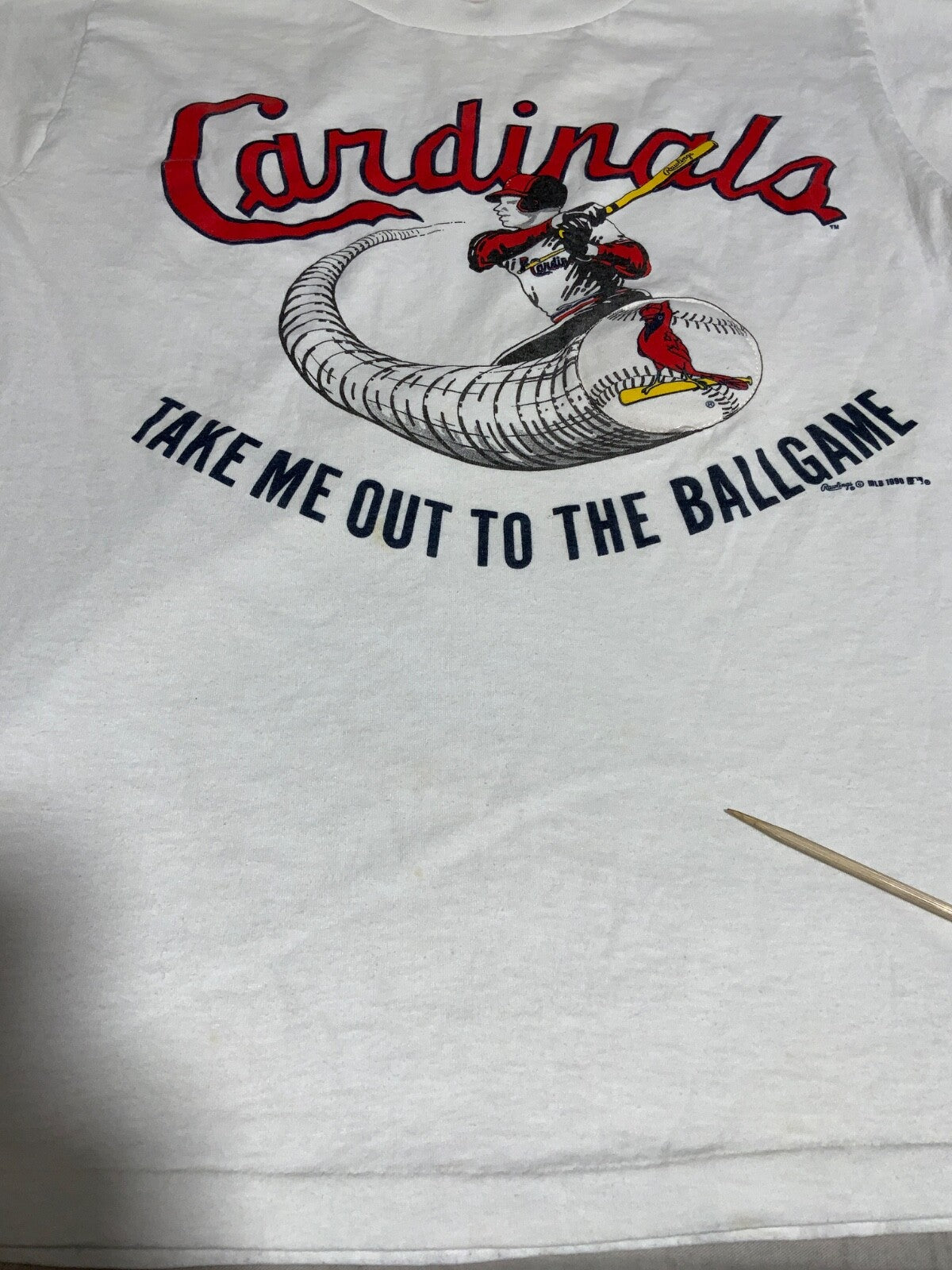 Vintage Arizona Cardinals T-shirt Large Mlb Take Me Out To The Ball Game 1990