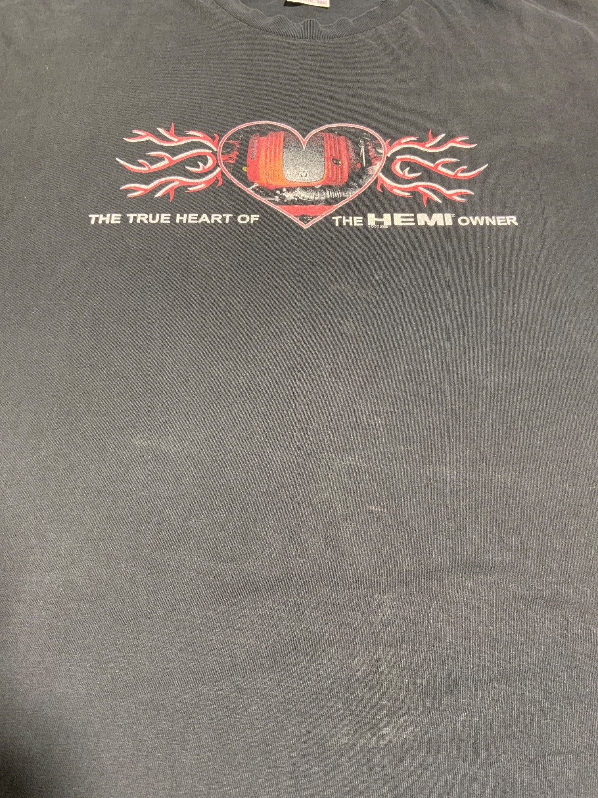 Vintage Chrysler Engine T-Shirt 3XL Black 2005 The True Heart Of The Hemi Owner