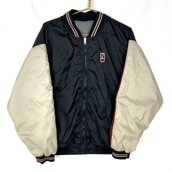 Vintage Nike Windbreaker Jacket Large Black Full Zip Reversible