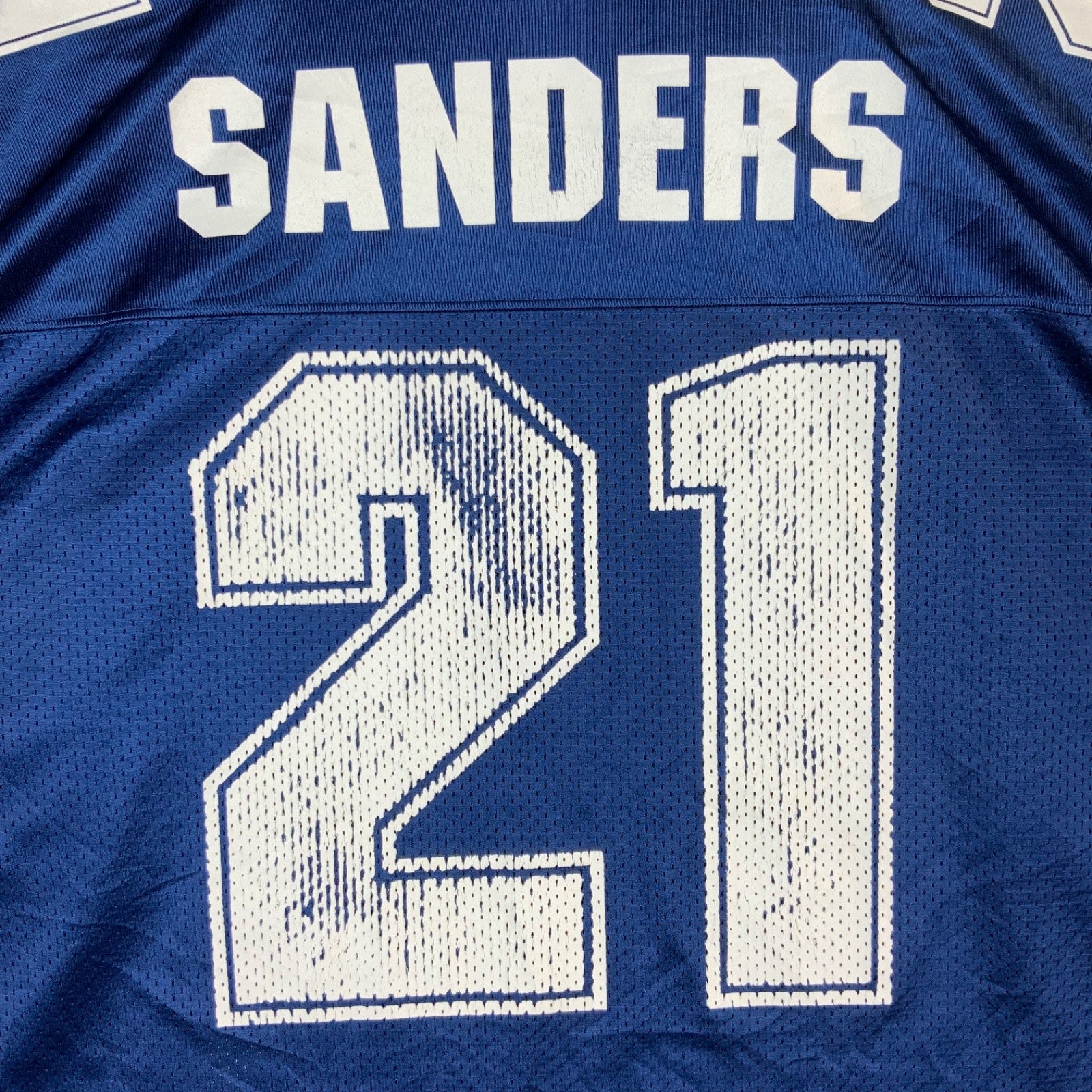 Vintage Dallas Cowboys Jersey XL Logo Athletic Deion Sanders Blue Nfl