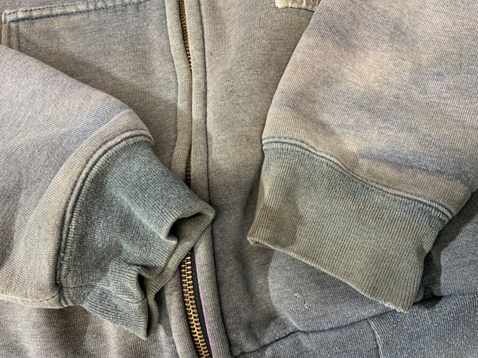 Carhartt Active Lined Sweatshirt Hoodie Jacket XL Gray Full Zip Workwear
