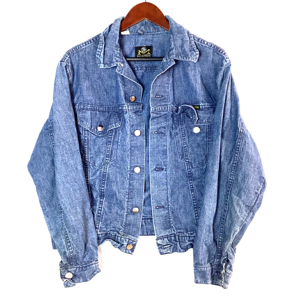 Vintage Maverick Blue Bell 1970s Denim Jean Jacket Size 42 Blue Made In Usa