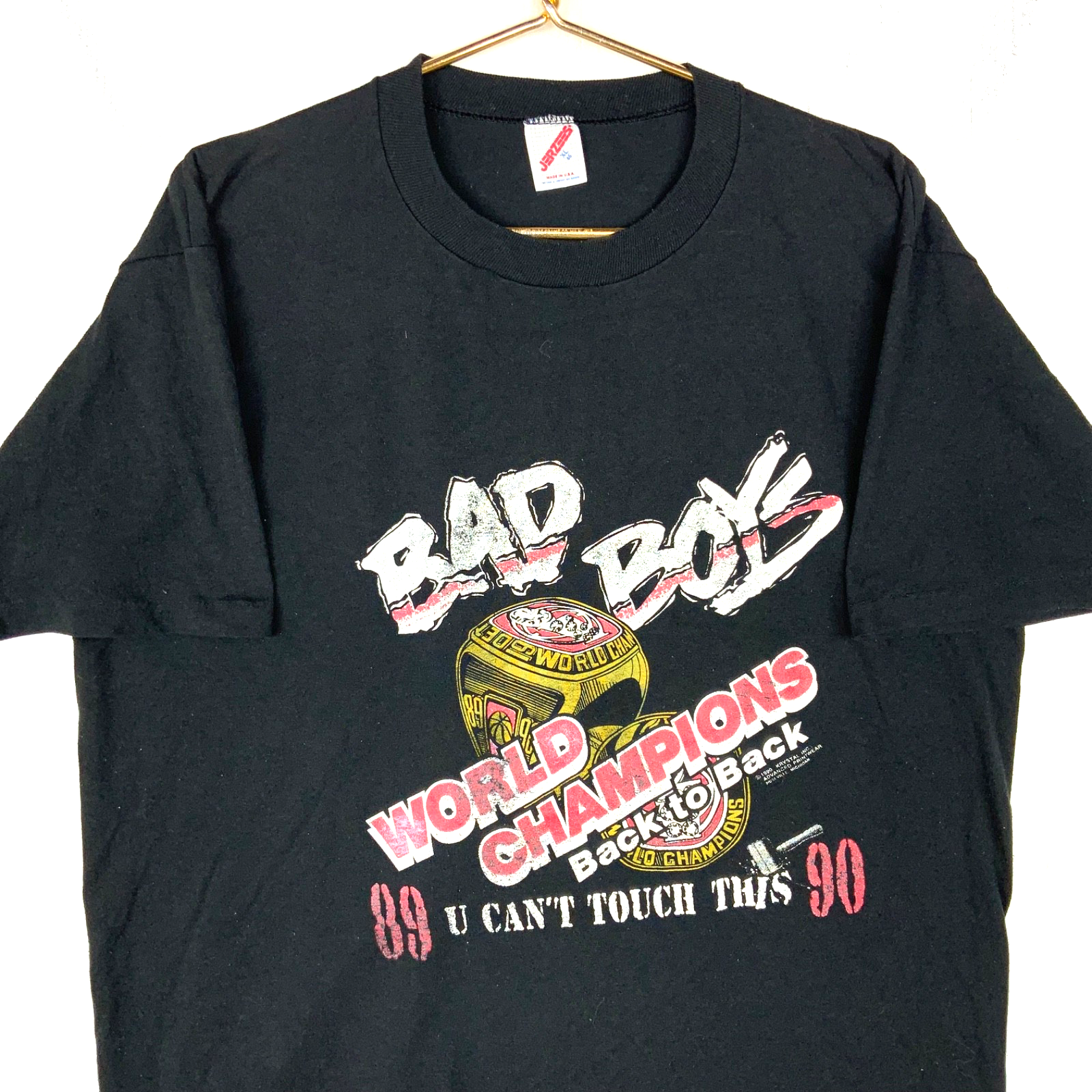 Vintage Detroit Pistons T-shirt XL Bad Boys U Can’t Touch This 1990 Nba Champs