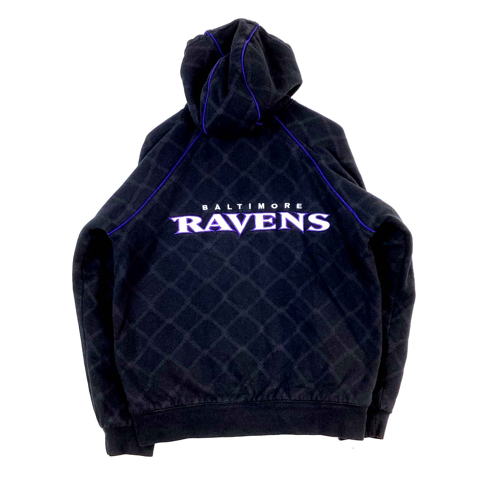 Baltimore Ravens Sweatshirt Hoodie Size Medium Black Full Zip NFL