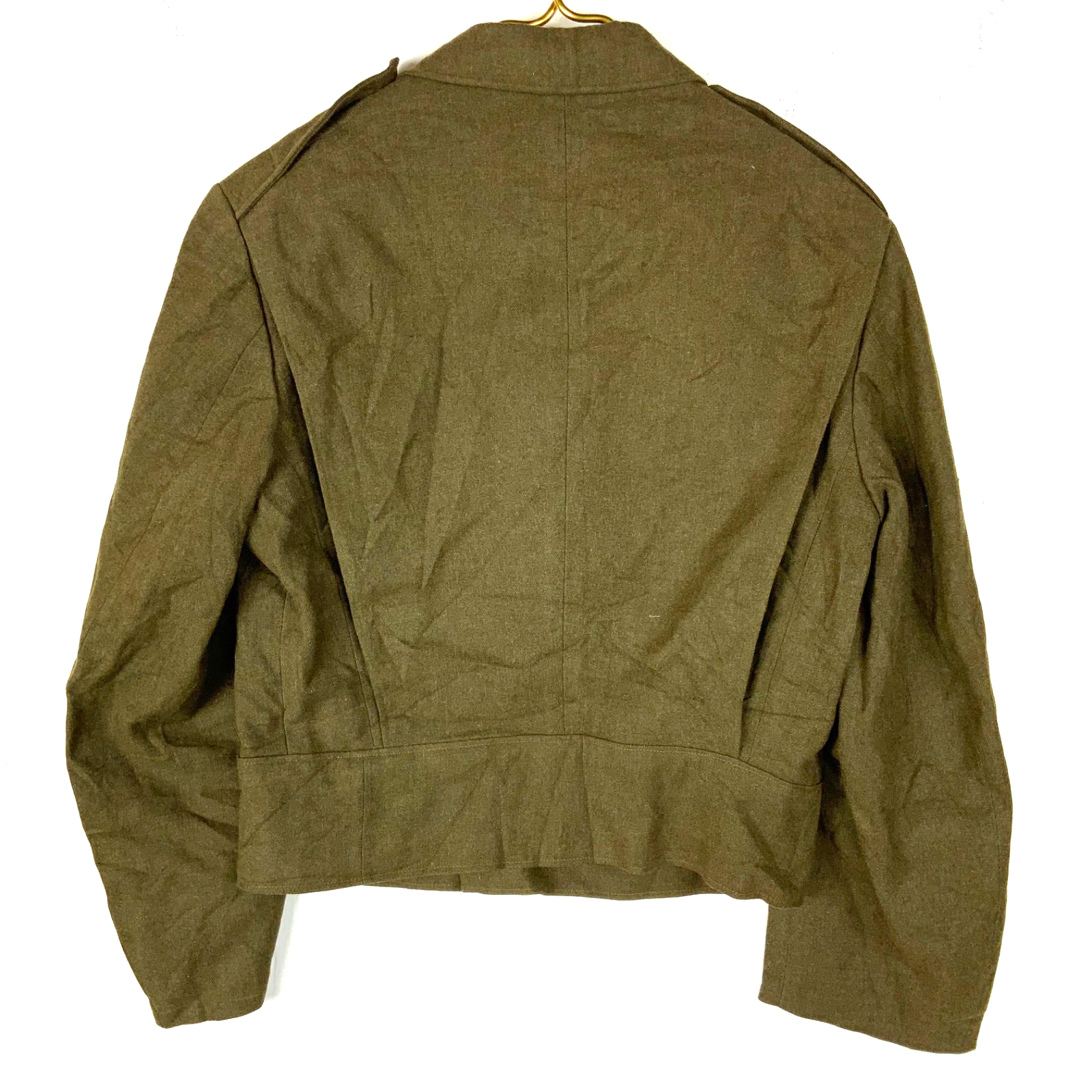 Vintage Us Army Wool Jacket Size XS Brown Button Up Vietnam Era Ww2 40s 50s