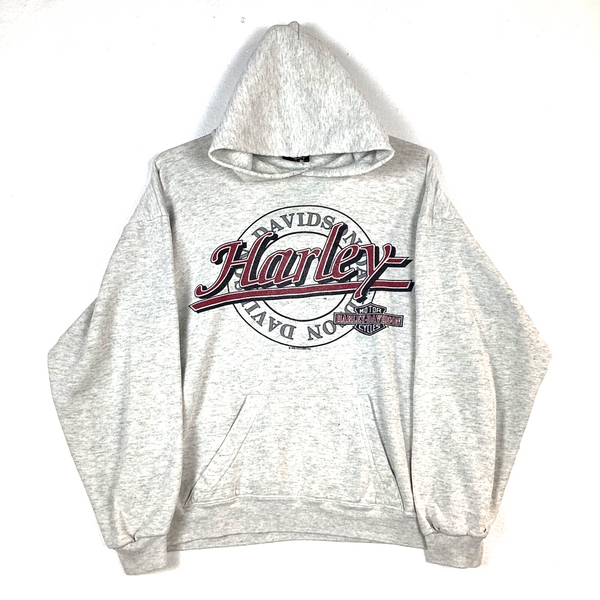 Vintage Harley Davidson Sweatshirt Hoodie Size Large Grey Made In Usa