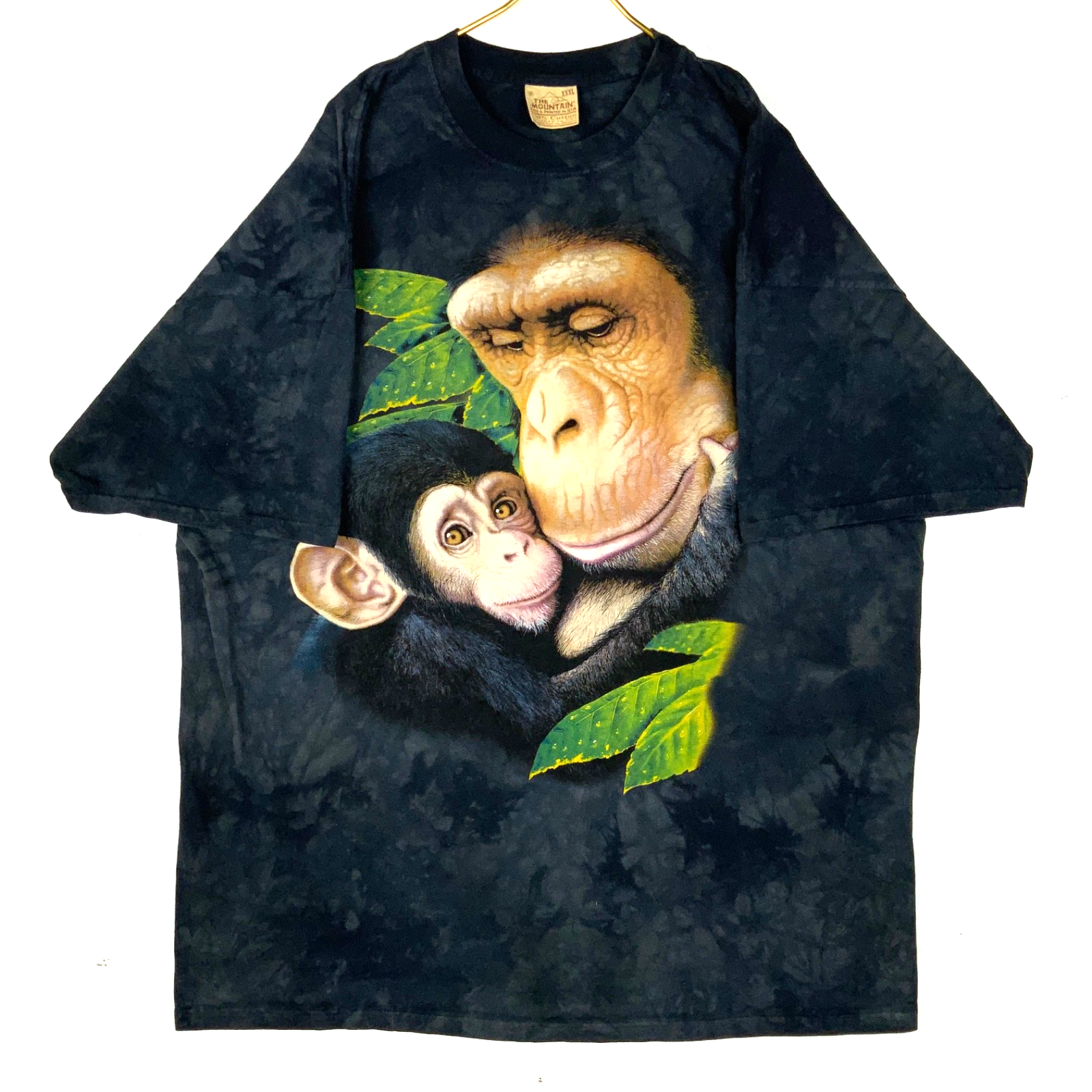Vintage Chimpanzee T-Shirt 3XL Black Wildlife The Mountain Dyed In Usa 90s