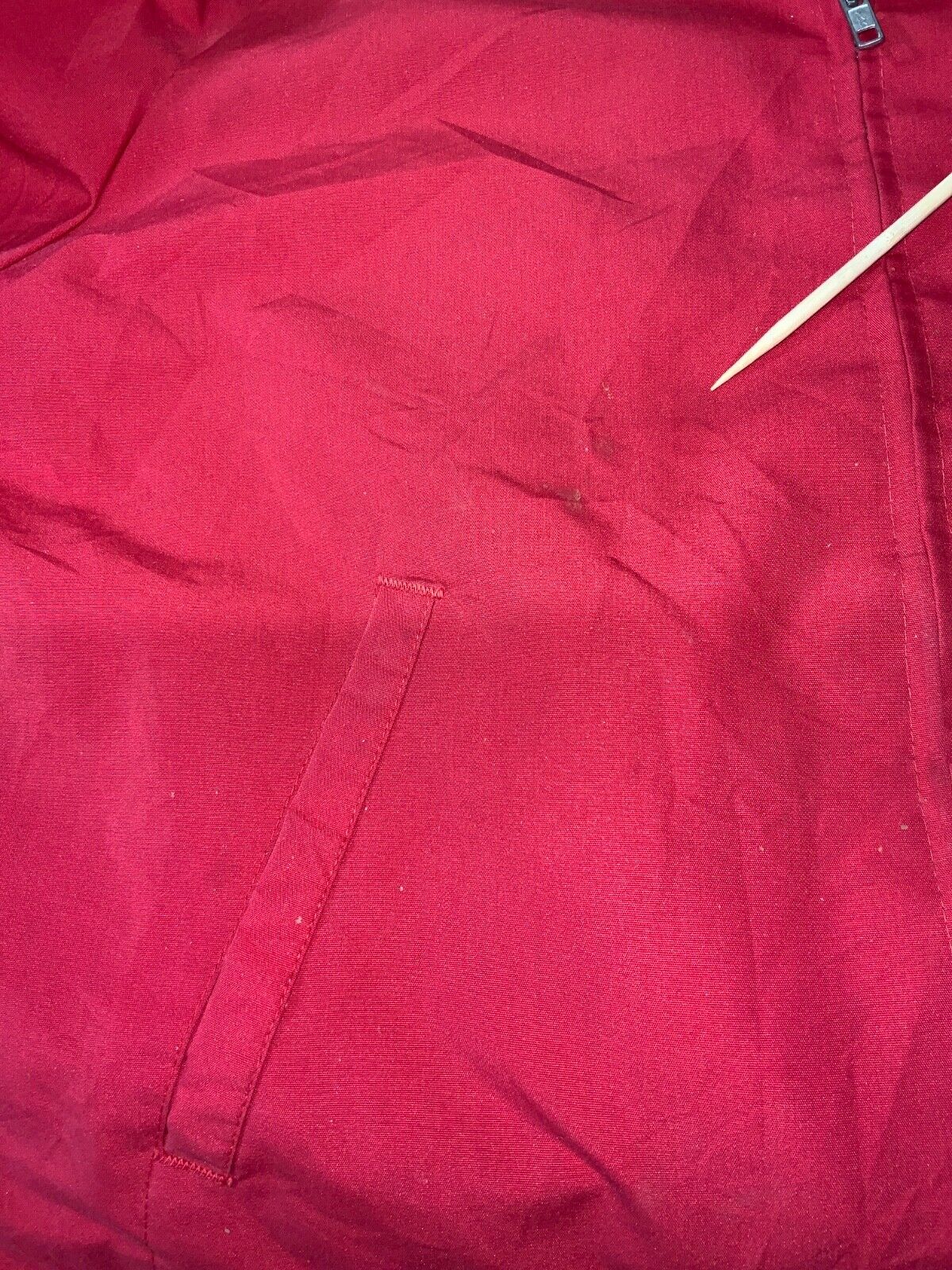 Vintage 1970s Harrington Jacket XL Red Full Zip Made In Usa Tamarack 70s