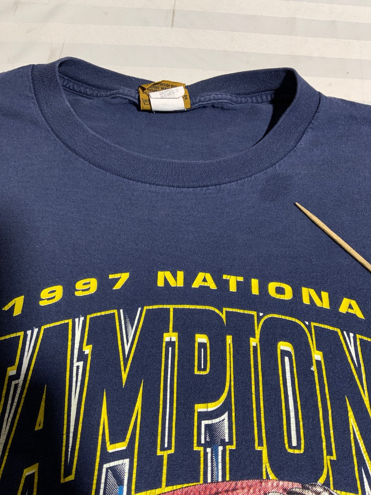 Vintage Michigan Wolverines Nutmeg T-Shirt Large Ncaa Football 1997 Champs 90s