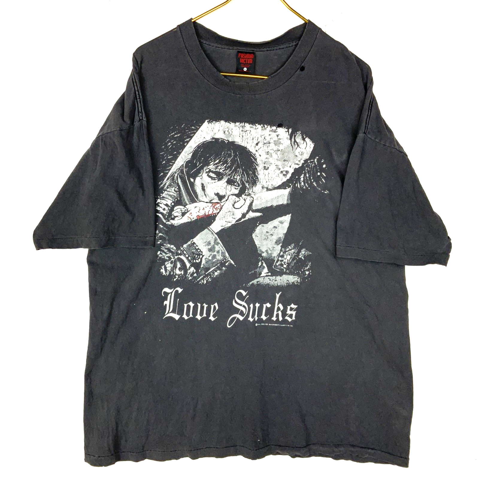 Vintage Fashion Victim T-Shirt XL Single Stitch 1994 Love Sucks Tim Bradstreet
