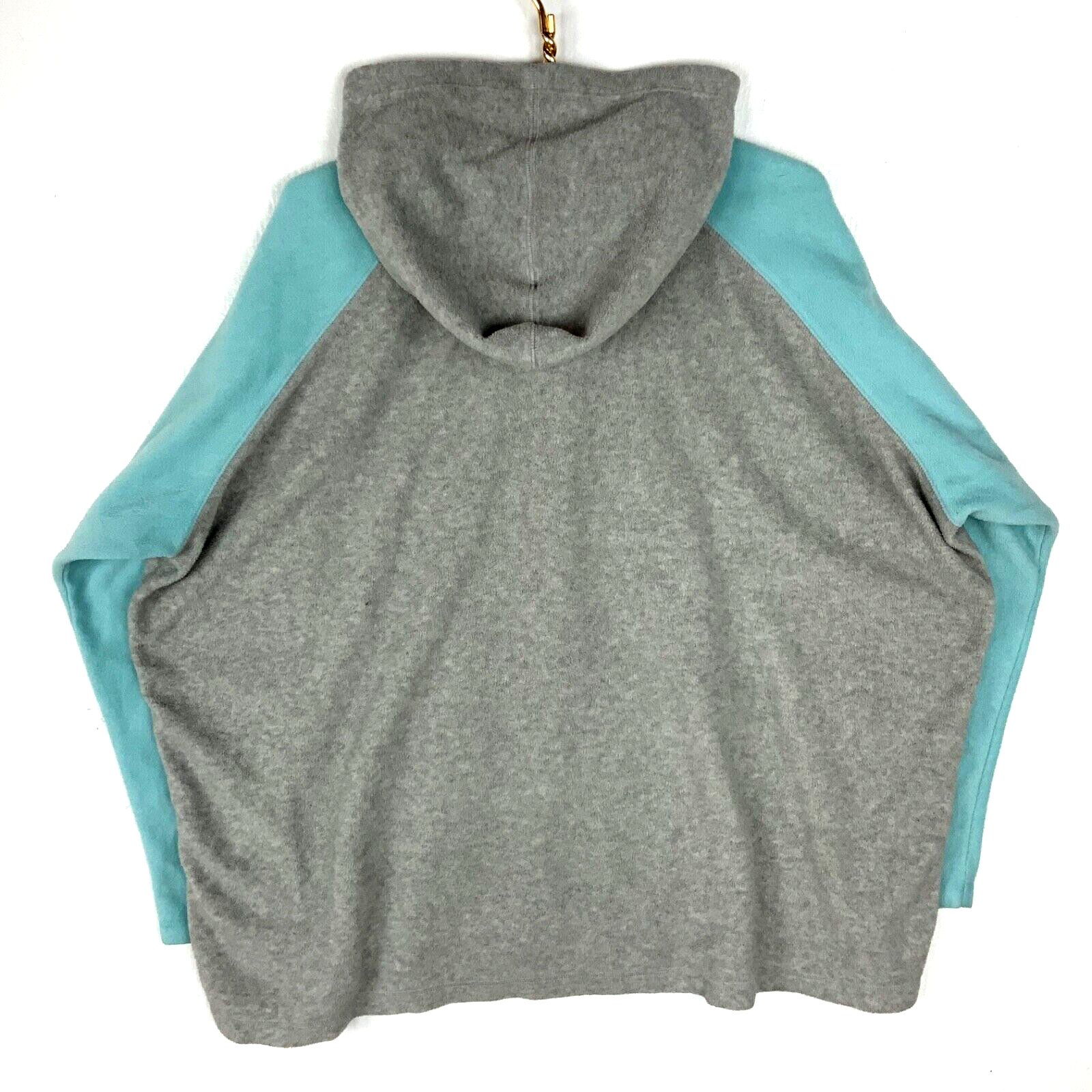 Vintage Disney Grumpy Fleece Sweater Jacket Women’s 3XL Gray 1/4 Zip Hooded