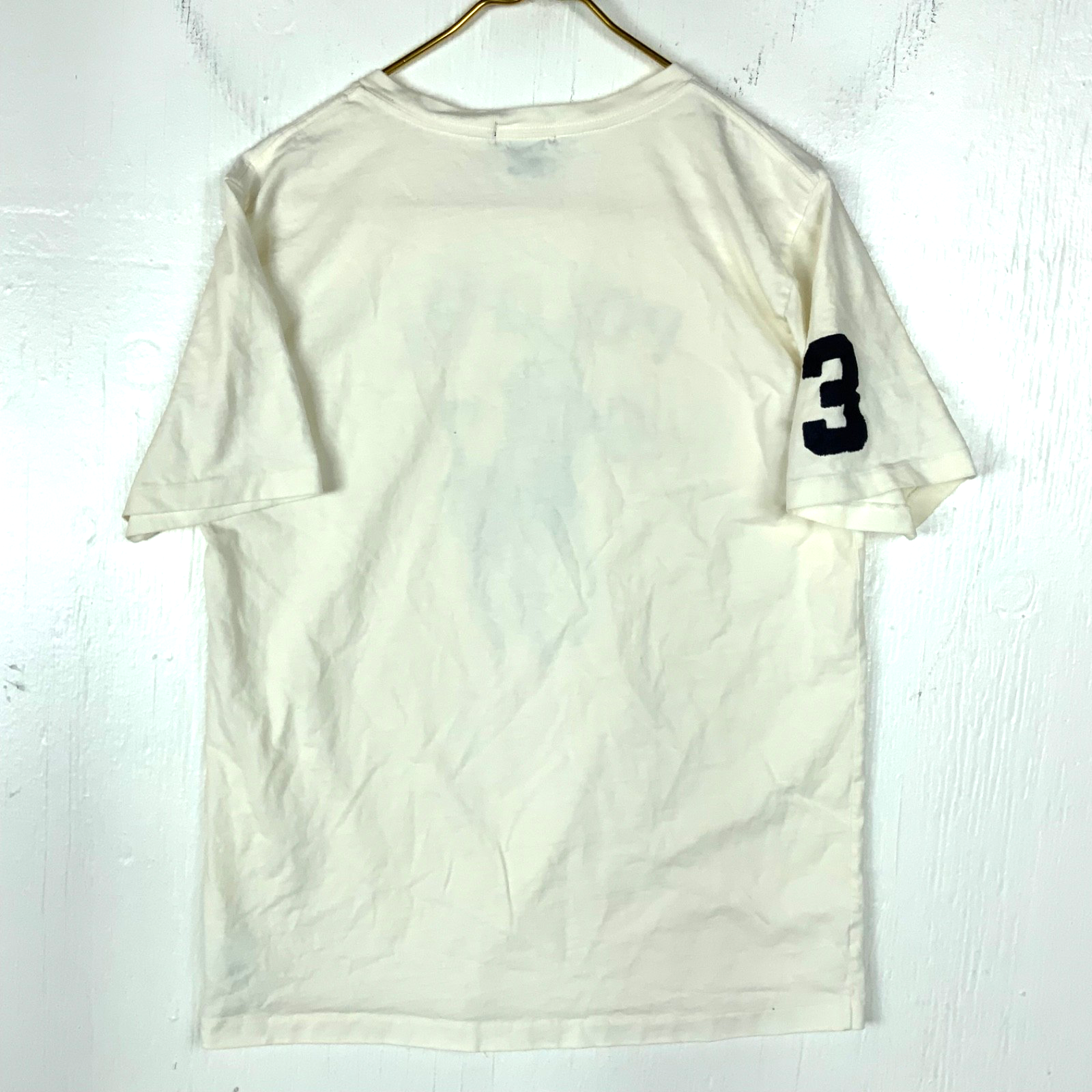 Vintage Polo By Ralph Lauren T-Shirt Medium White Single Stitch Big Pony