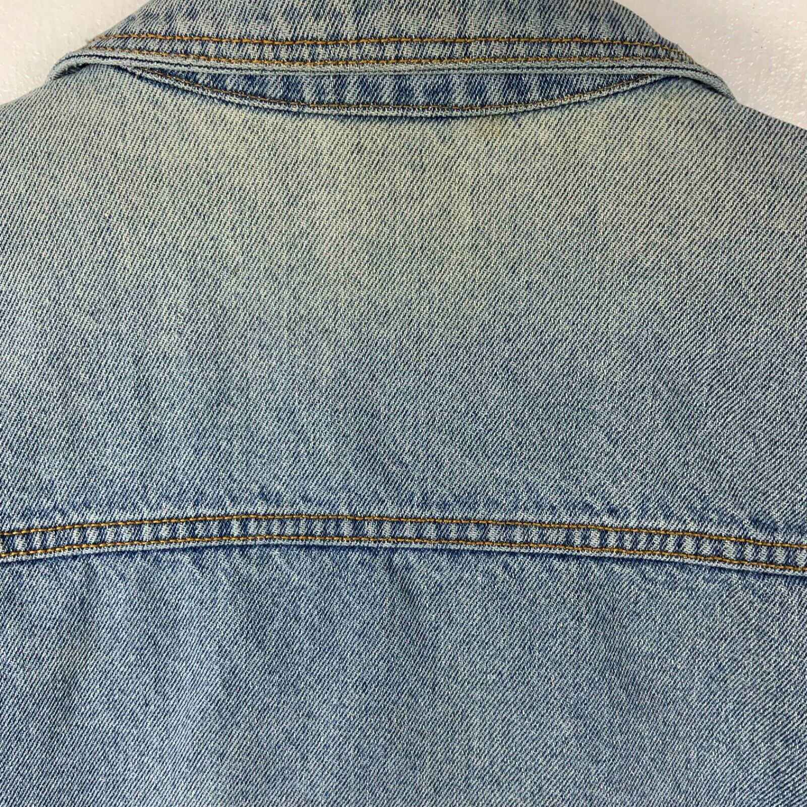 Vintage Mickey Mouse Denim Jean Jacket Large Light Wash Disney 90s