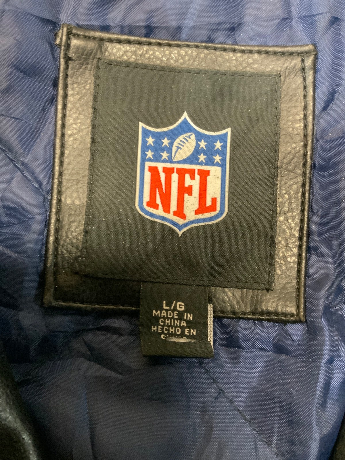 Vintage Dallas Cowboys Leather Varsity Bomber Jacket Large Nfl