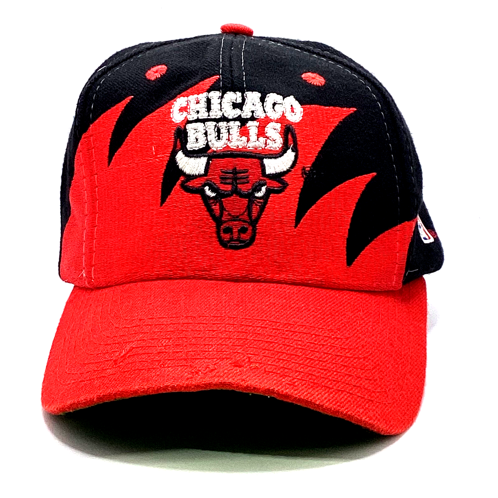 Vintage Chicago Bulls Sharktooth Logo Athletic SnapBack Hat Cap Black Dome Nba