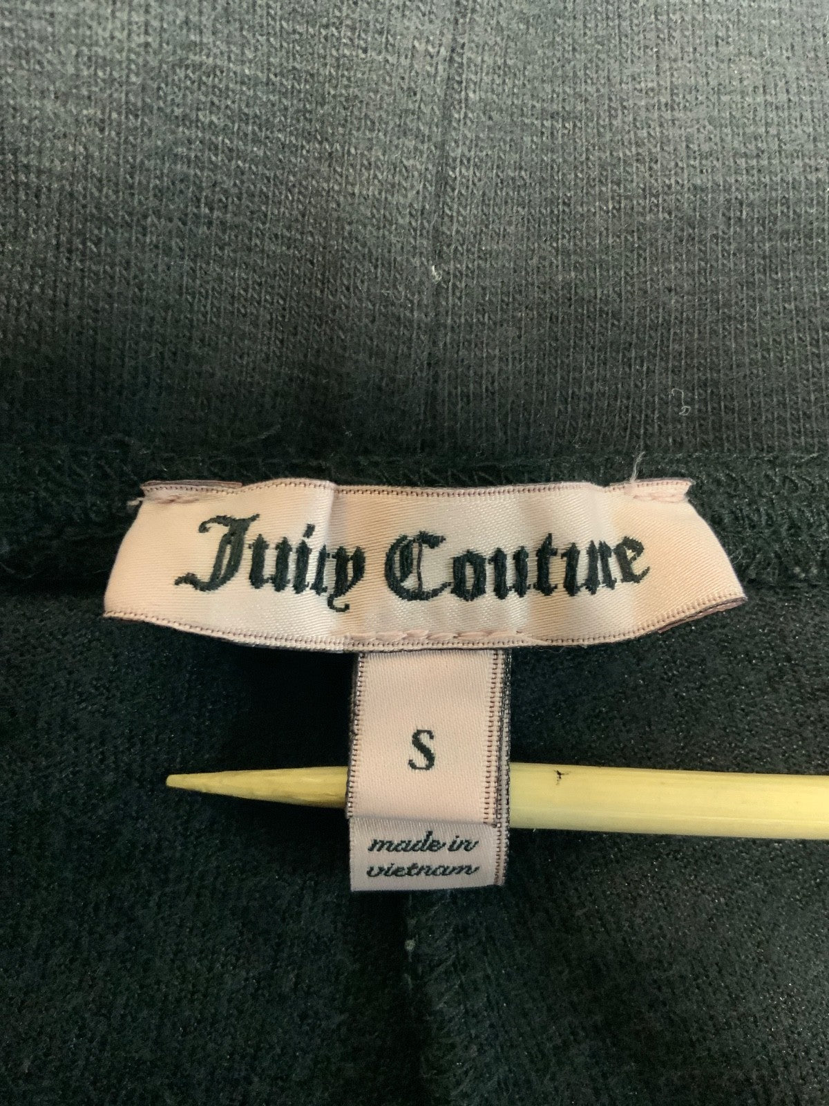 Juicy Couture Velour Women's Sweat Pants Small Black Y2k