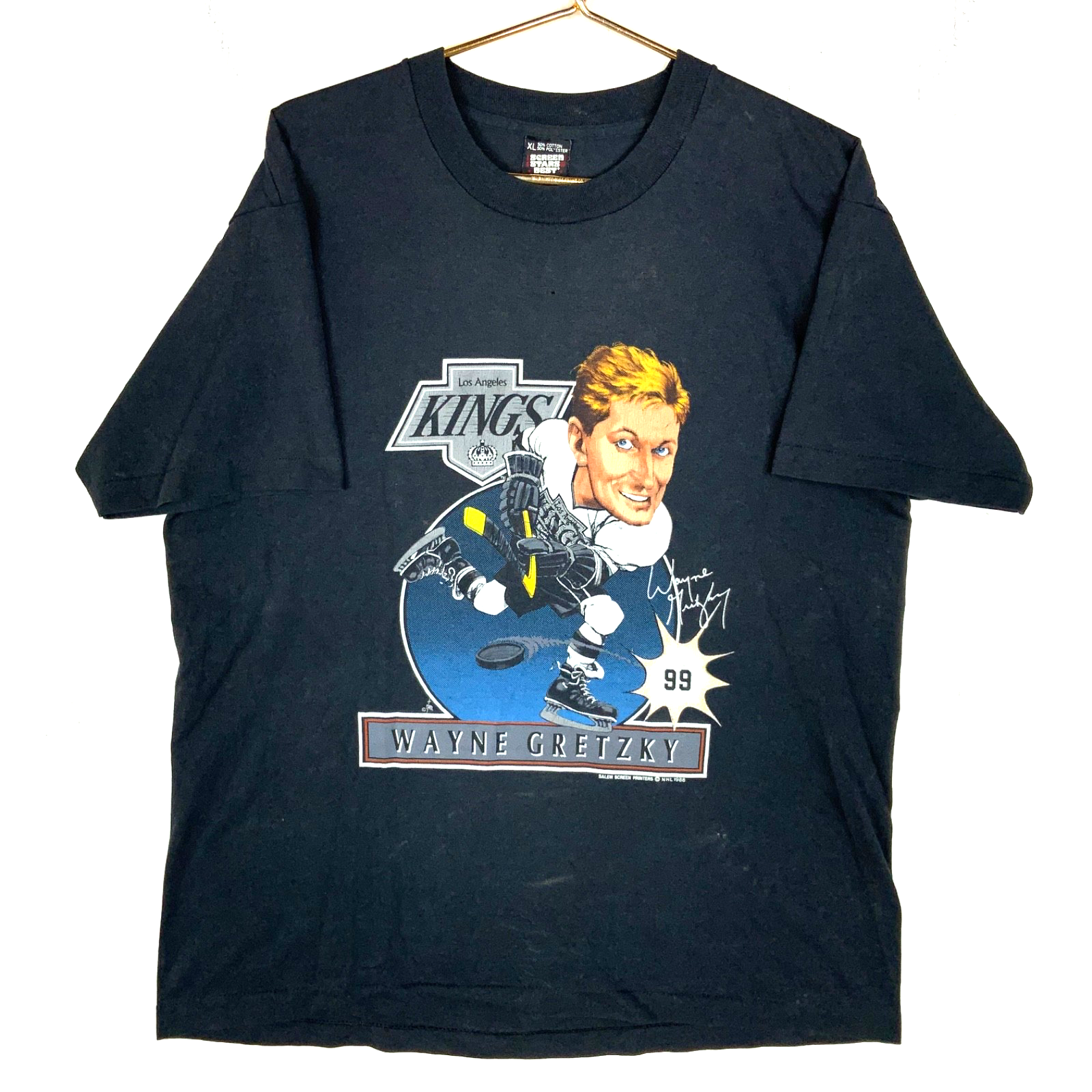 Vintage Los Angeles Kings T-shirt XL Single Stitch Nhl 1988 Wayne Gretzky 80s