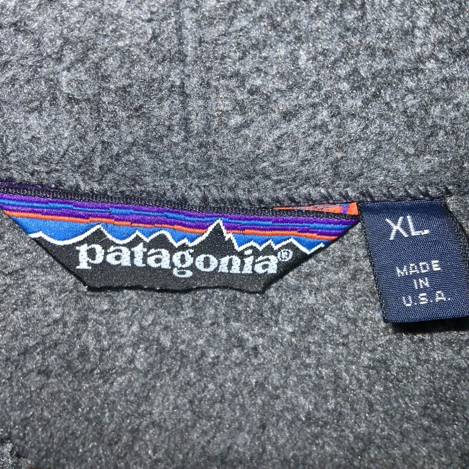 Vintage Patagonia Fleece Sweater Jacket XL Gray Made Usa Full Zip Bomber 90s