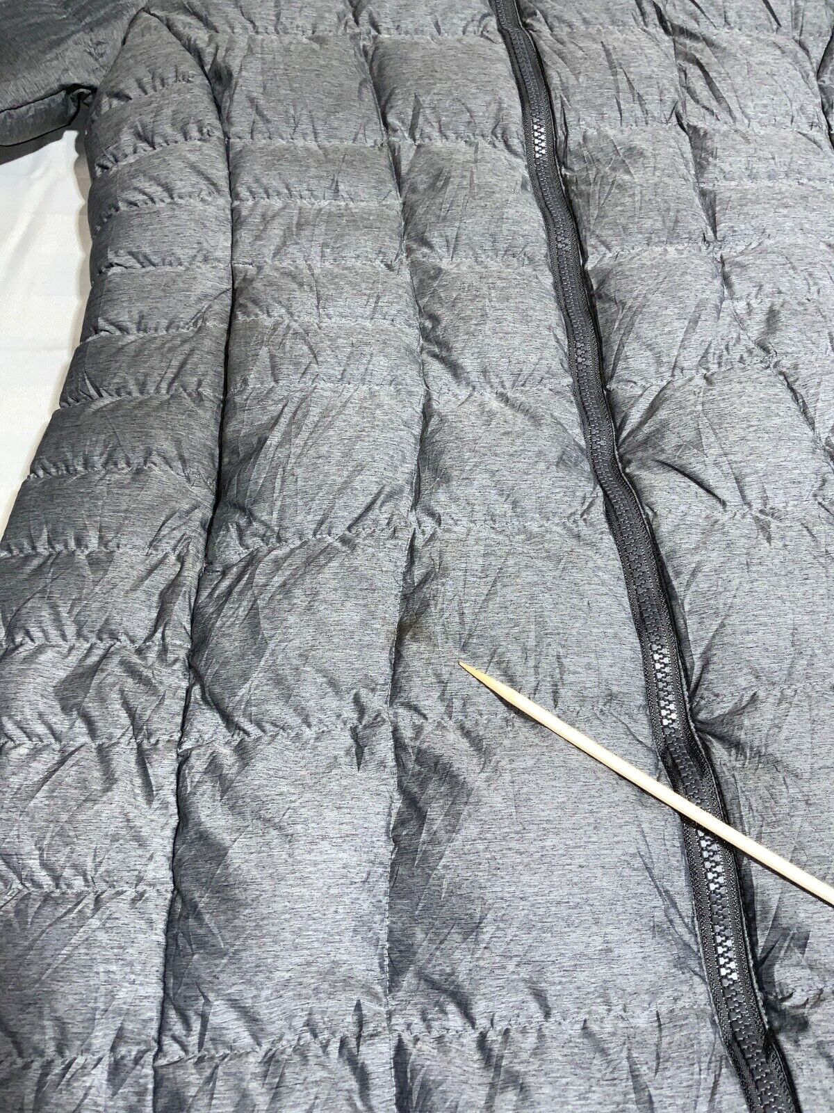 The North Face Women's Metropolis Puffer Parka Jacket Size Small Gray Full Zip