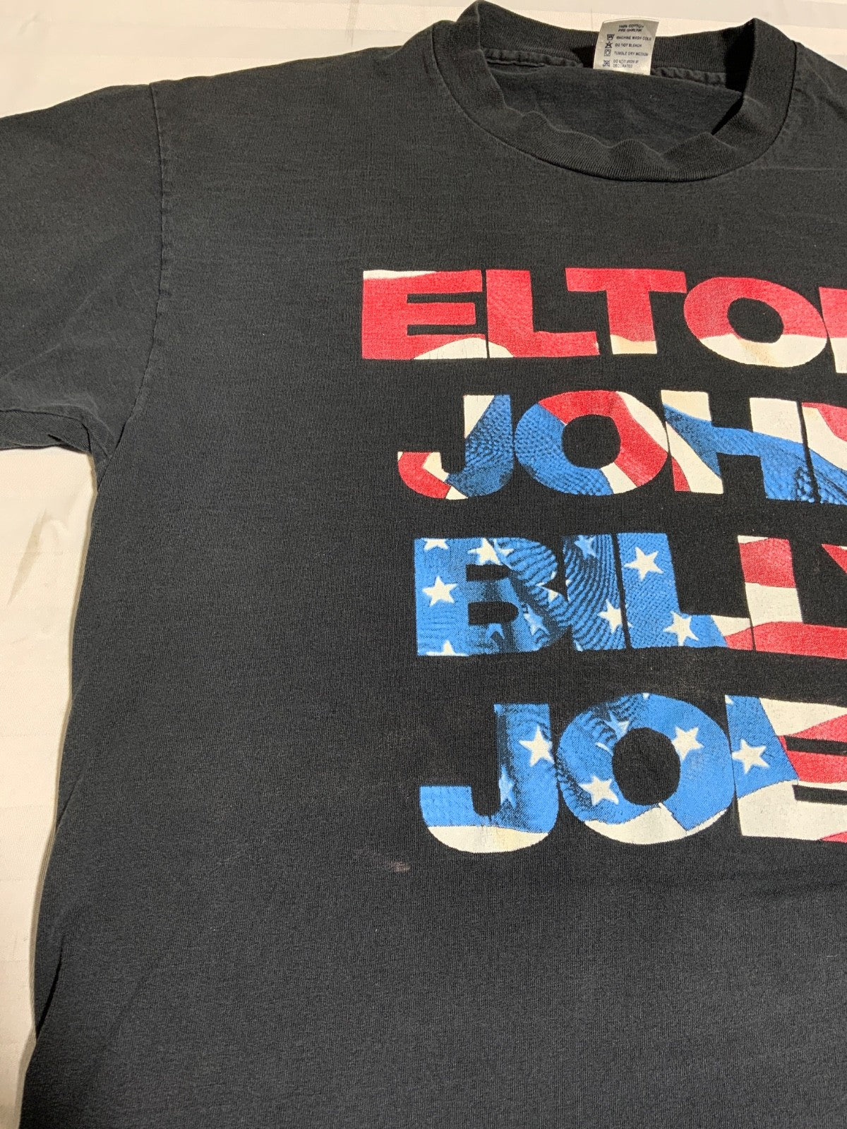 Vintage Elton John & Billy Joel T-Shirt XL Gem Single Stitch Usa Music Tour 90s