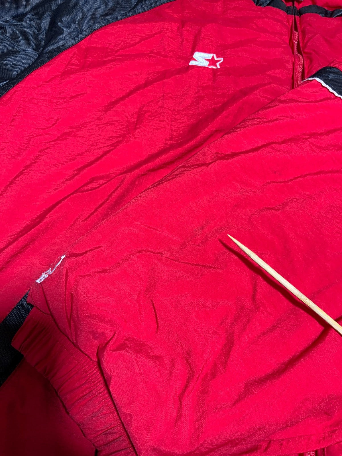 Vintage Wisconsin Badgers Starter Jacket XL Red Puffer Bomber Full Zip Ncaa