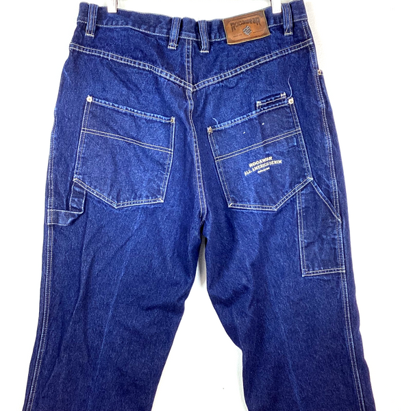 Vintage RocaWear Denim Carpenter Jean Size 36x34 Blue Baggy Y2K