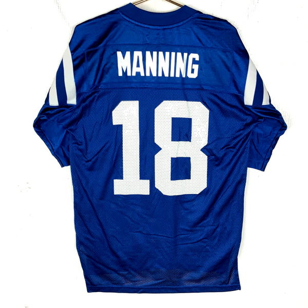 Vintage Indianapolis Colts Jersey Medium Reebok Peyton Manning Blue Nfl