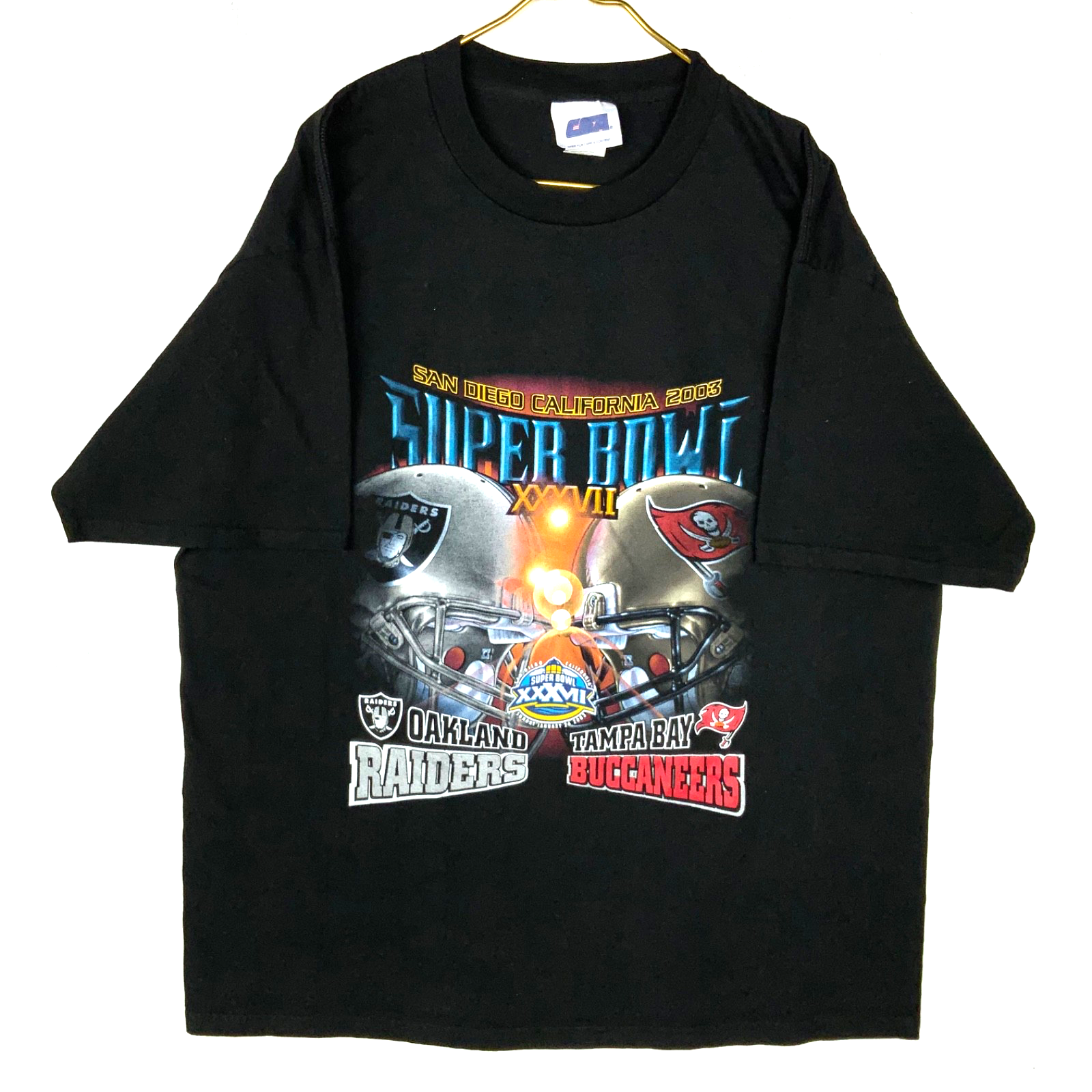 Vintage Raiders Vs Tampa Bay Buccaneers Super Bowl Xxxvii T-Shirt XL 2003 Nfl
