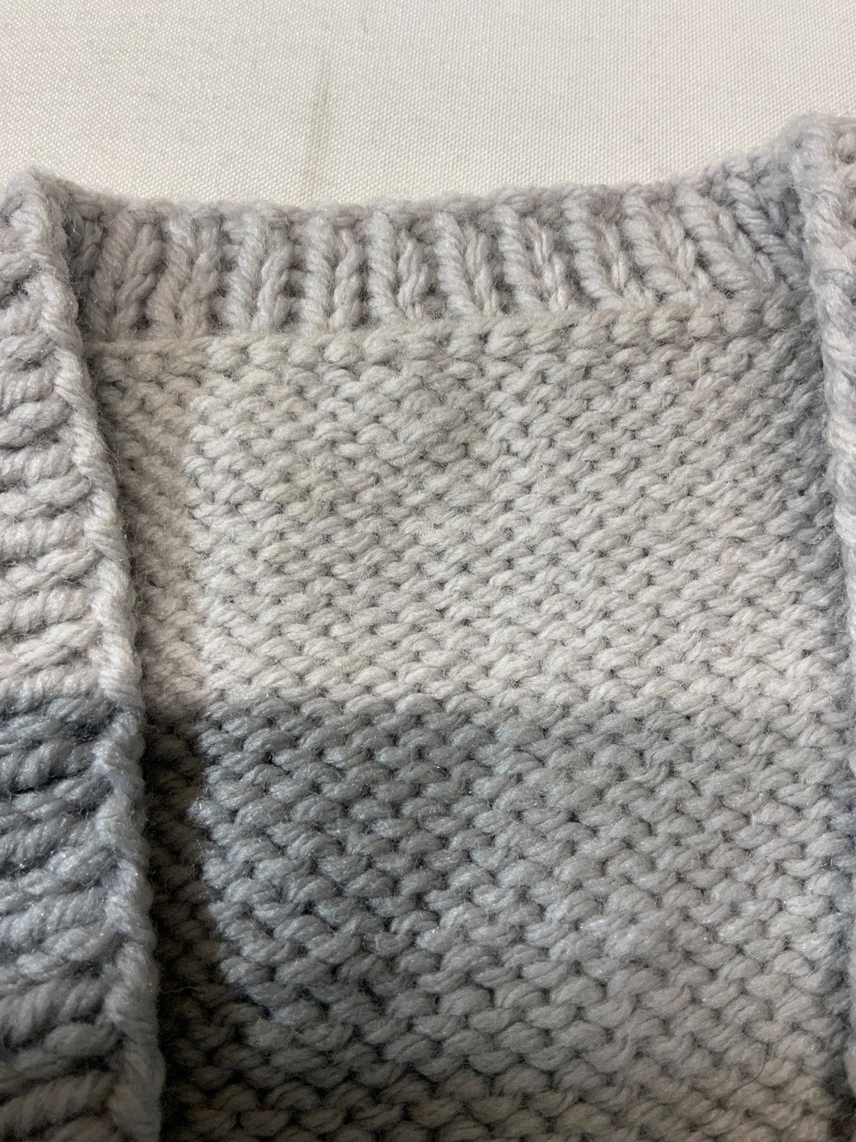 Vintage 1990s Grandma Wool Knit Sweater Vest Women’s XS Gray