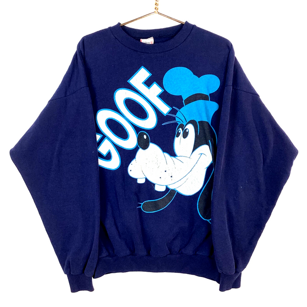 Vintage Disney Goofy Sweatshirt Crewneck Size 2XL Blue Made In Usa