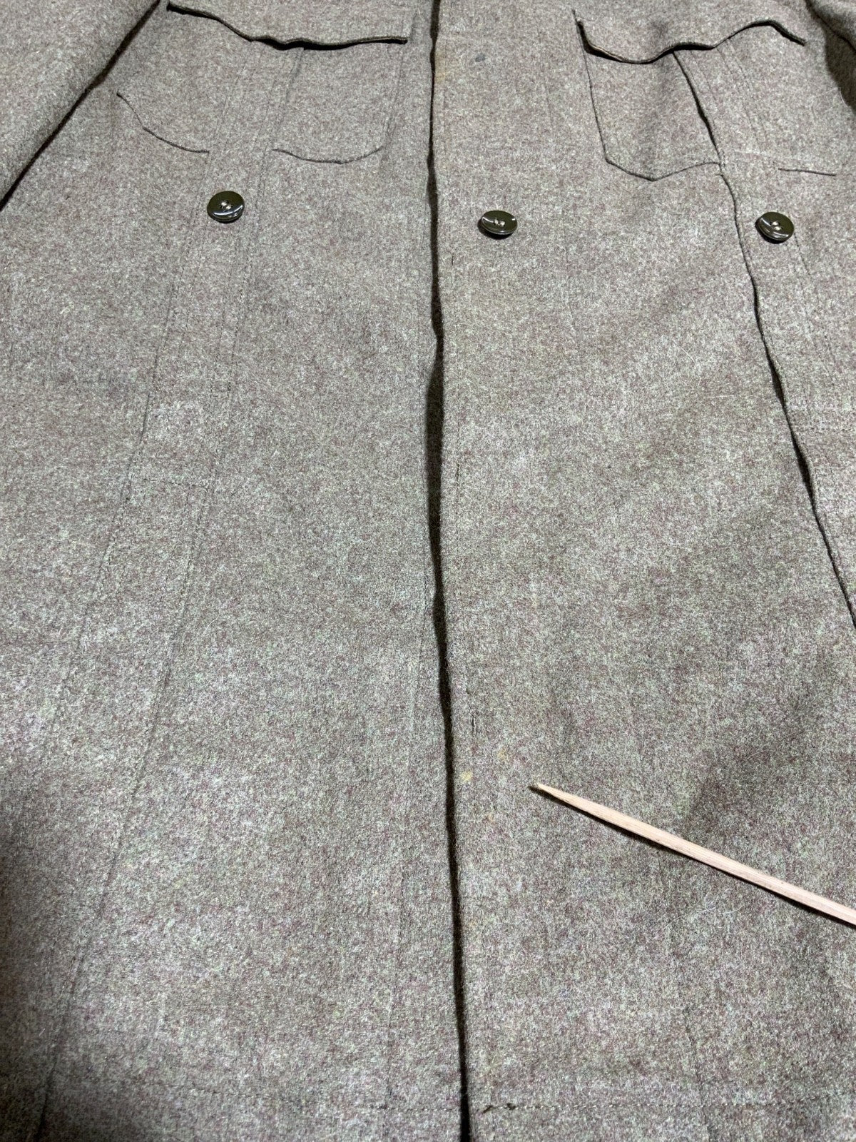 Vintage German Military Wool Jacket Size Small Green Button Up Vietnam Era 60s