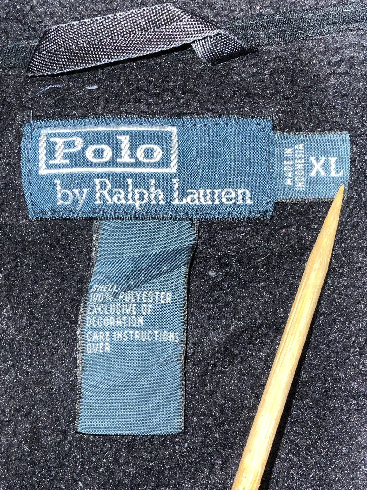 Vintage Polo By Ralph Lauren Fleece Sweater Jacket XL Full Zip Hooded Polartec