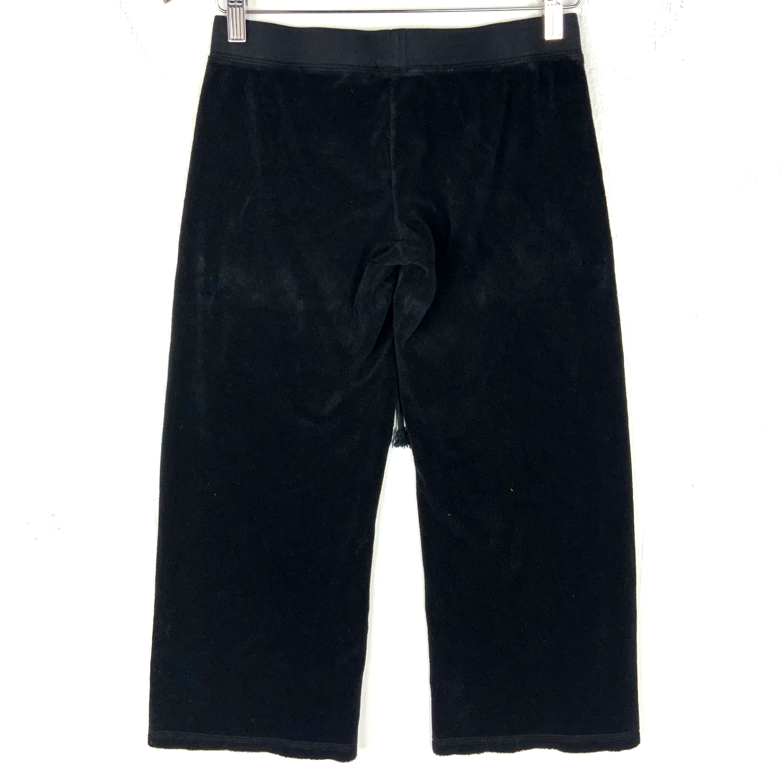 Vintage Juicy Couture Terry Cloth Women's Sweat Pants Petite Black Y2k