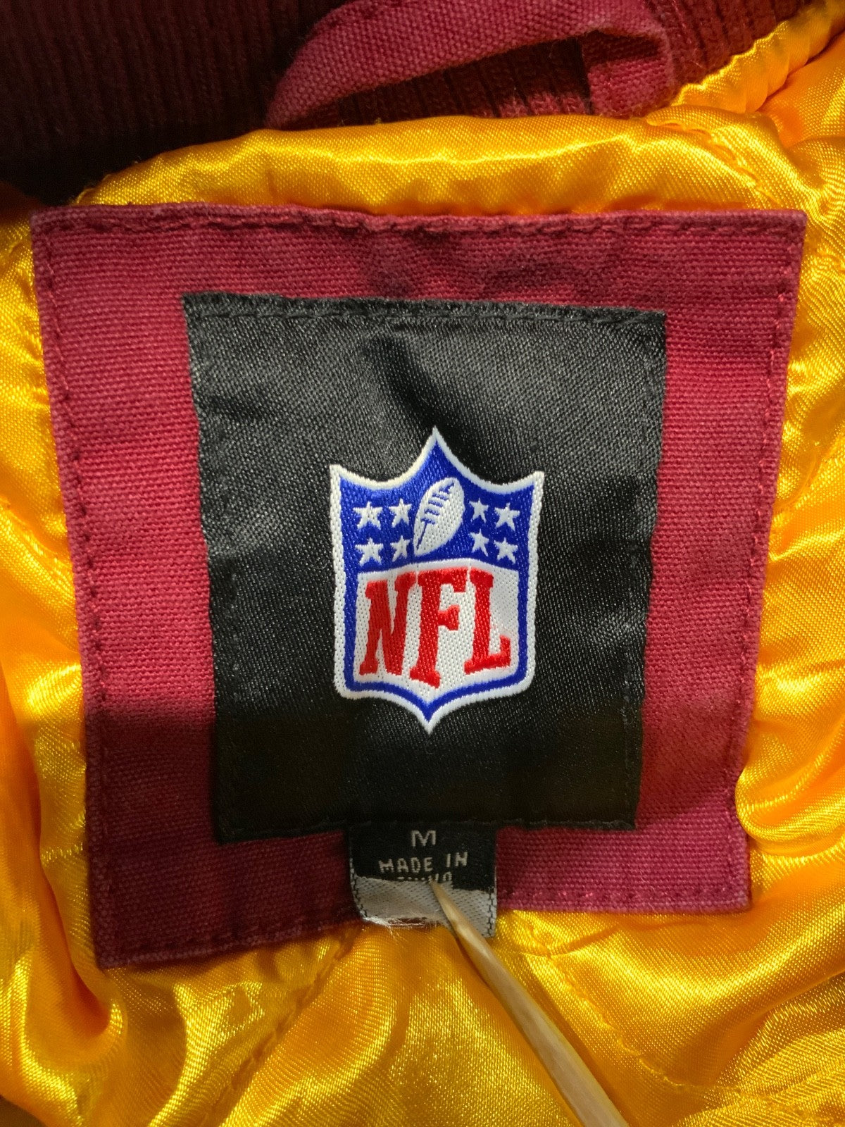 Washington Redskins 3X Super Bowl Champ Varsity Jacket Medium Red Nfl
