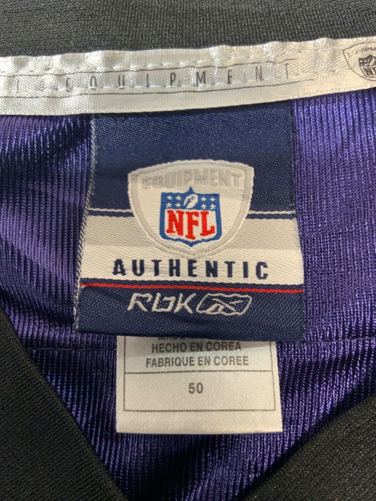 Baltimore Ravens Jersey Size 50 Reebok Joe Flacco Purple Nfl