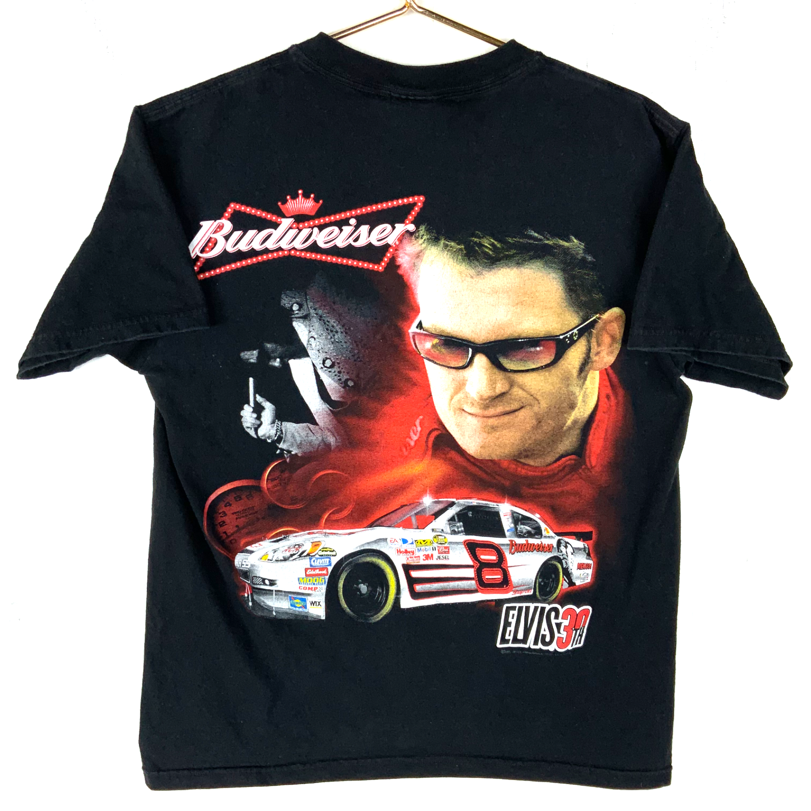 Y2K Nascar Racing Chase T-shirt Medium Dale Earnhardt Jr’s Elvis Presley 30th