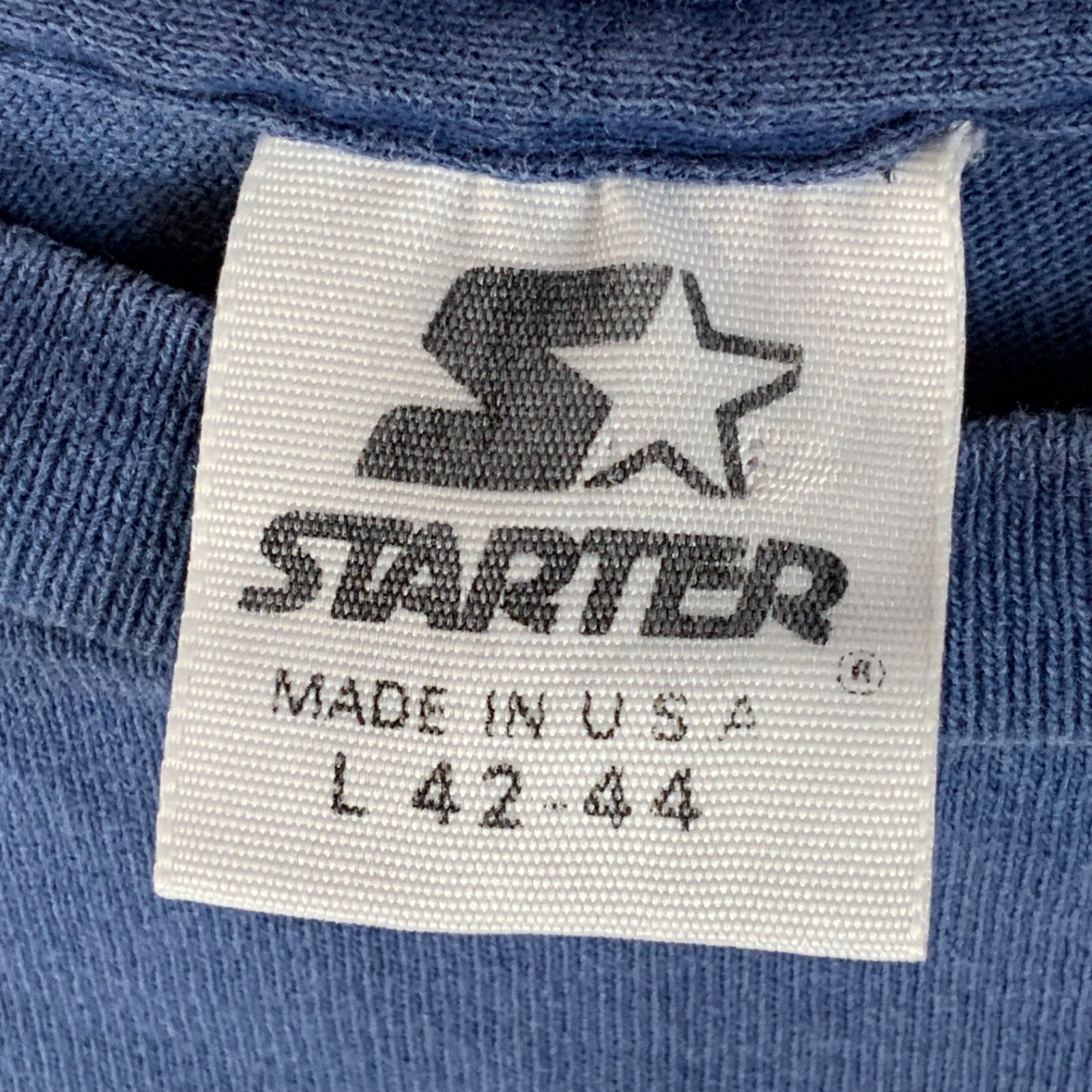Vintage Atlanta Braves Starter T-shirt Large Blue Made In Usa Mlb 1990s