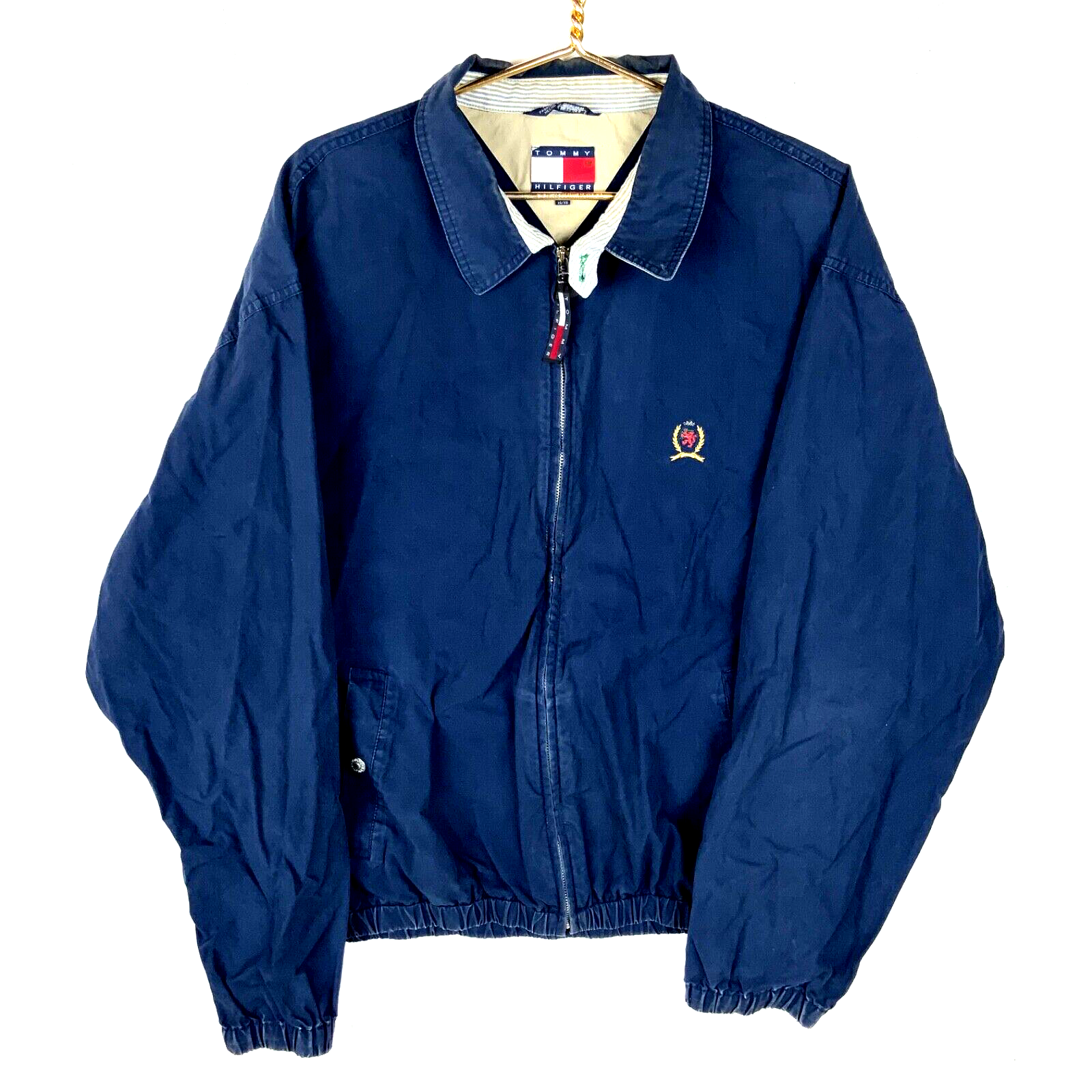 Vintage Tommy Hilfiger Harrington Jacket XL Blue Full Zip 90s