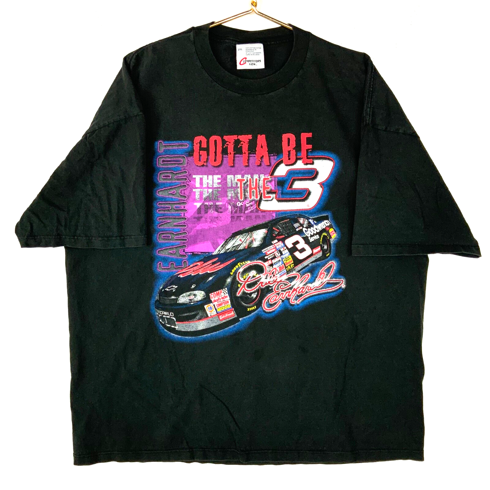 Vintage Nascar Racing T-shirt 2XL Black 1998 Gotta Be The 3 Dale Earnhardt 1990s