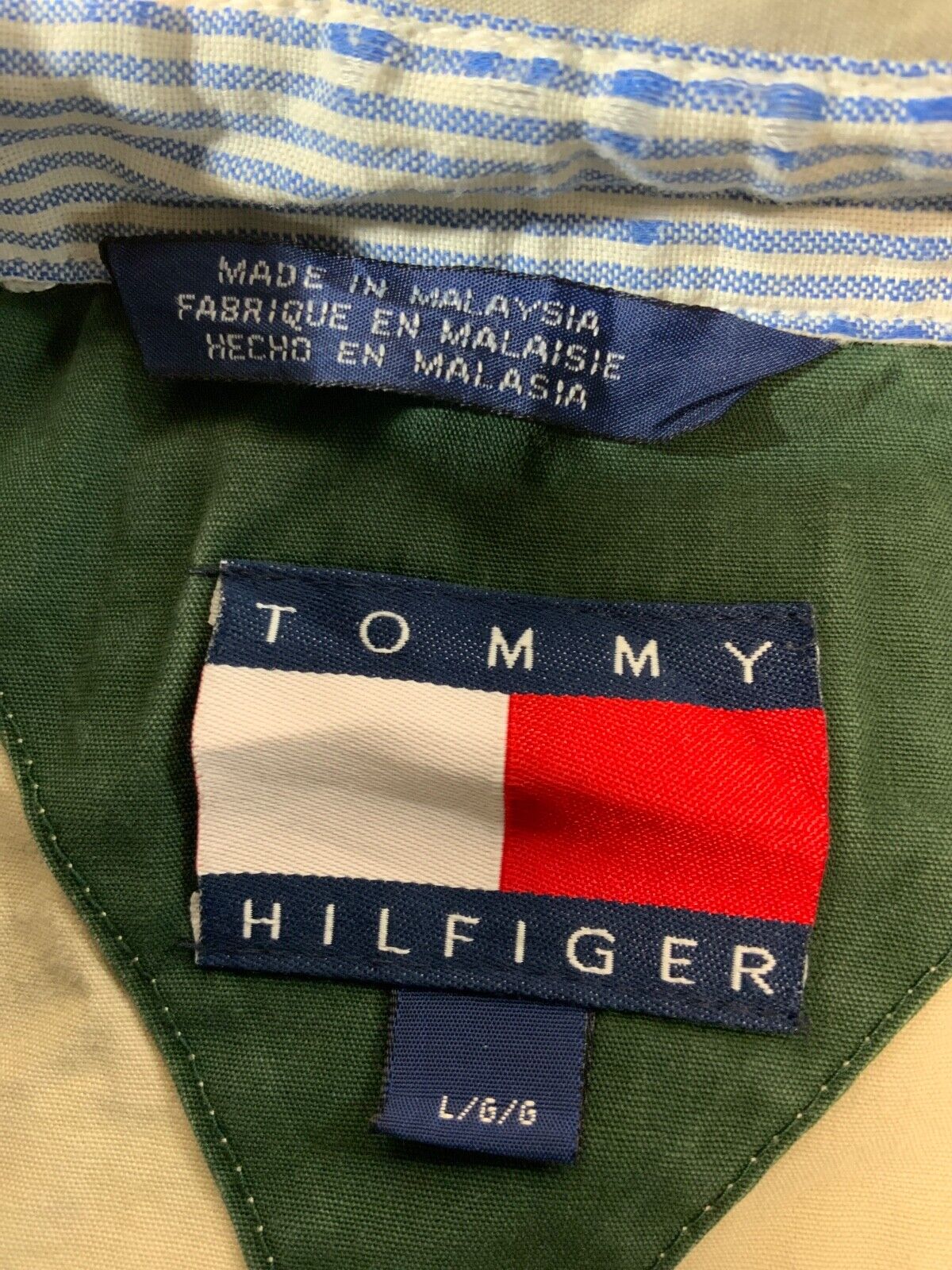 Vintage Tommy Hilfiger Harrington Jacket Large Beige Full Zip 90s