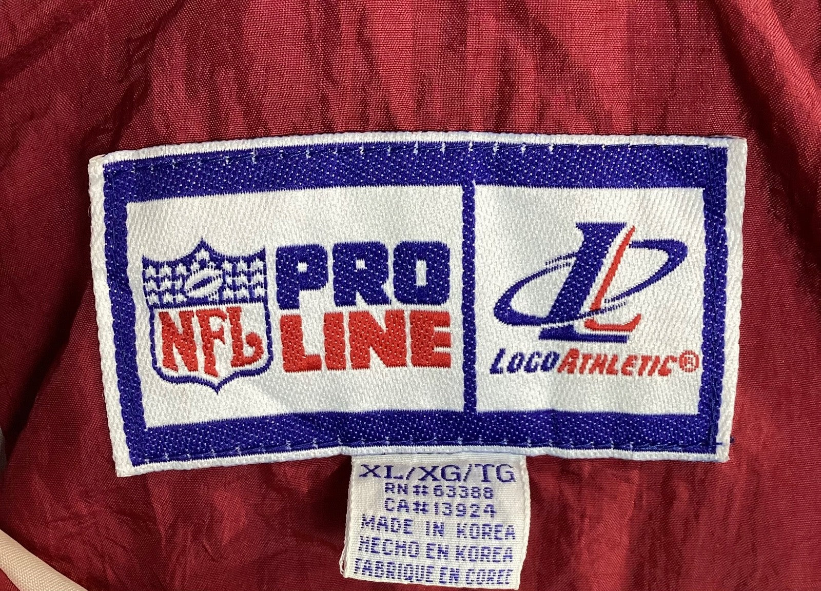 Vintage Washington Redskins Windbreaker Jacket XL Logo Athletic Pro Line Nfl 90s