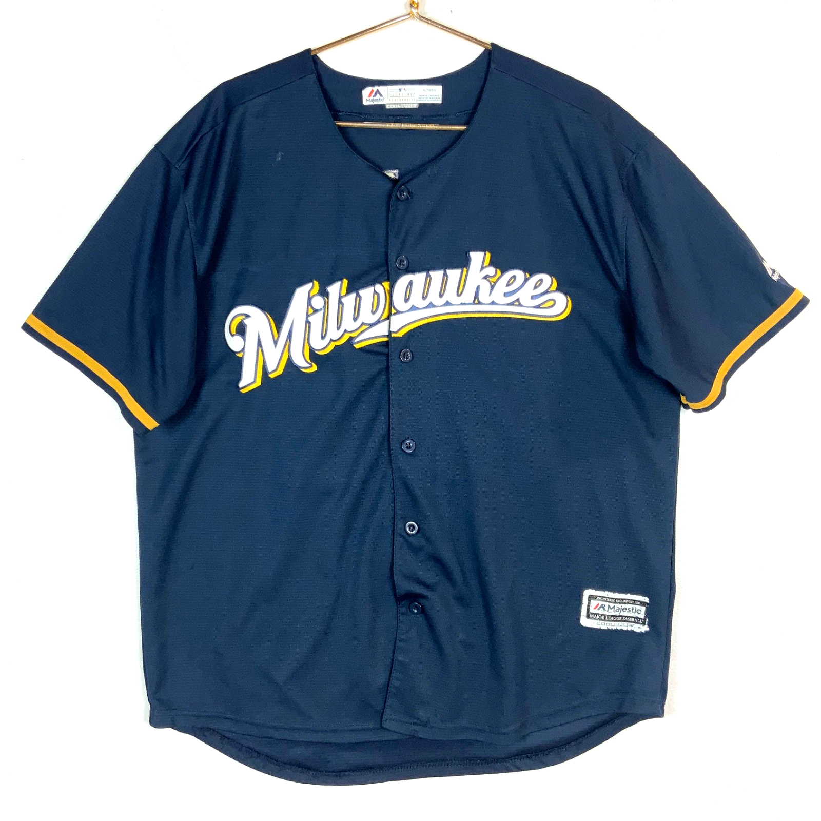 Milwaukee Brewers Jersey XL Majestic Christian Yelich Blue Mlb