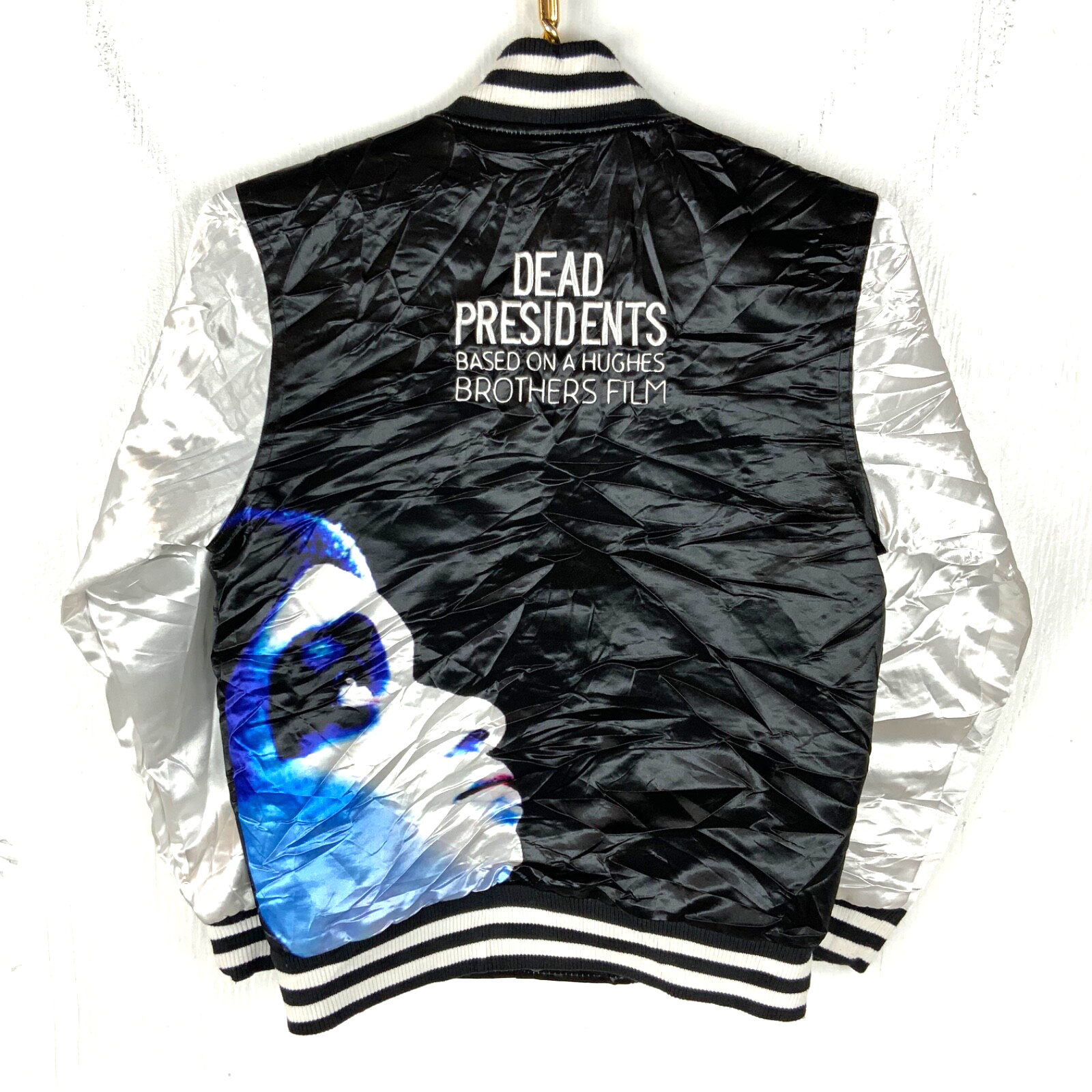 Headgear Classics Dead Presidents Satin Jacket Women's Small Black Snap Button