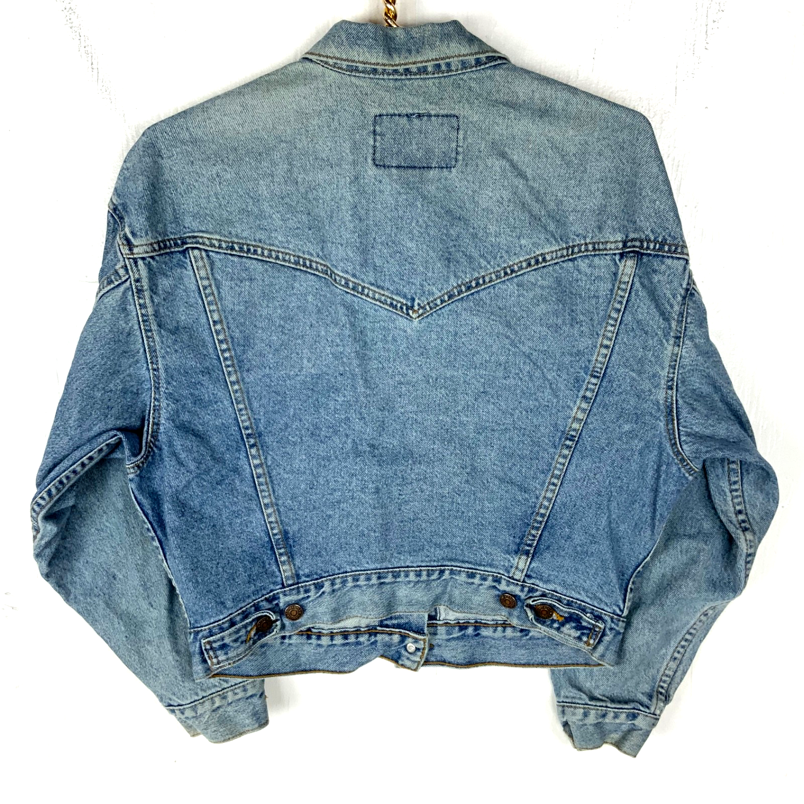 Vintage Levi’s Denim Jean Jacket Small Blue Button Up Made Usa Red Tab 90s