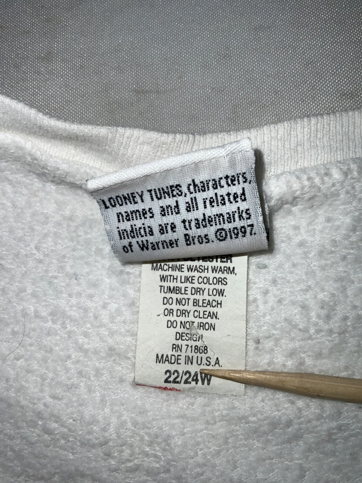 Vintage Looney Tunes Halloween Sweatshirt 2XL 1997 Made In Usa Tweety Taz 90s