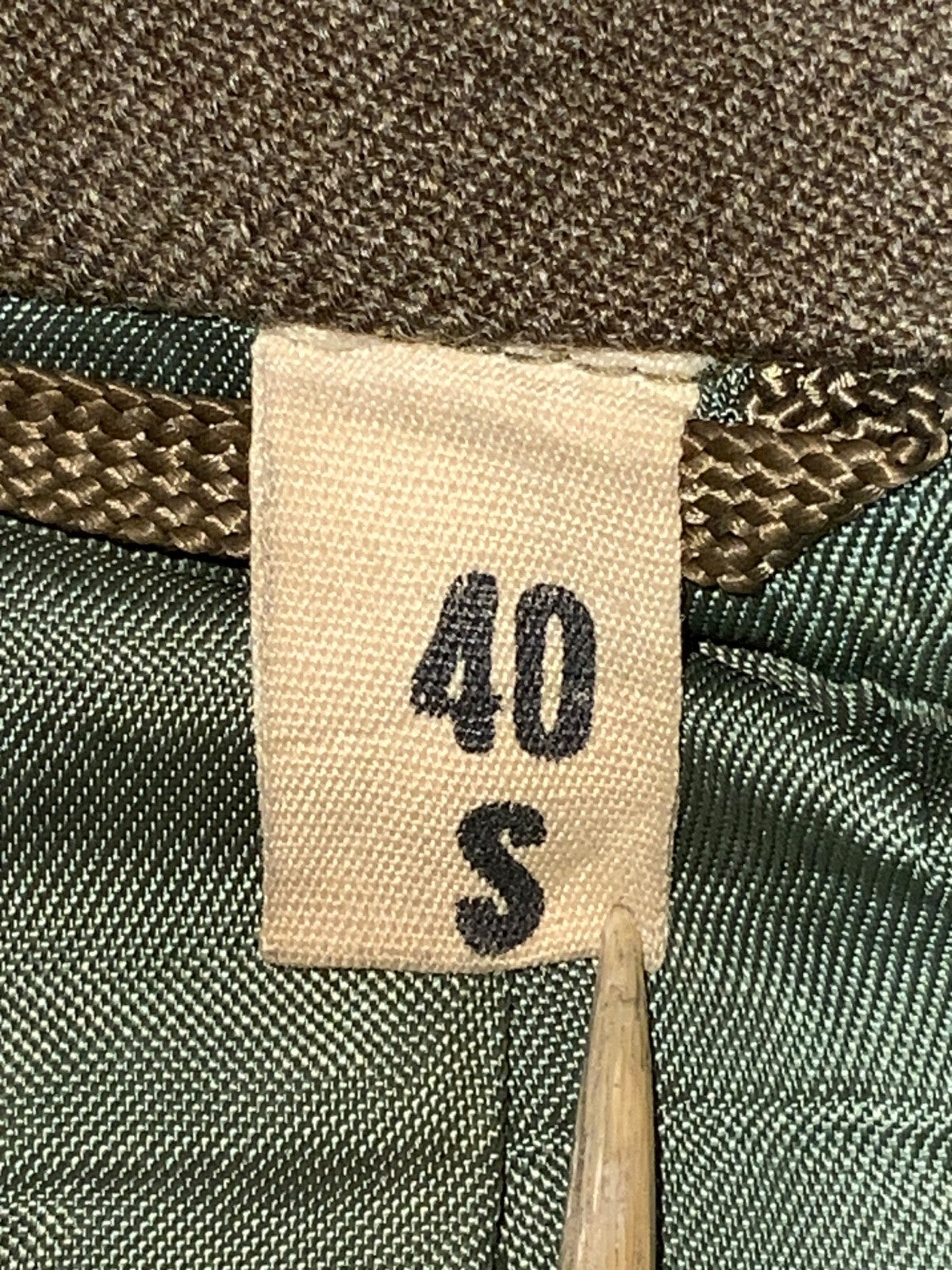 Vintage Us Army Wool M-1950 Jacket Small Brown Button Up Ww2 1953