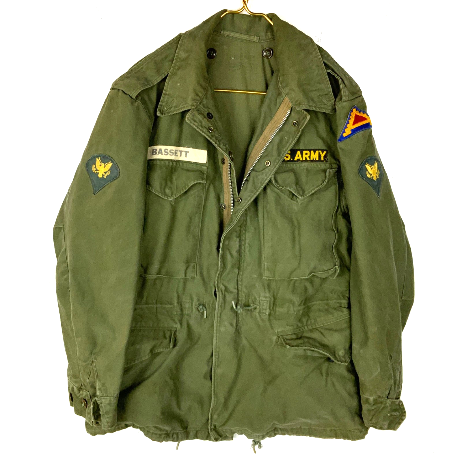 Vintage Us Army M-1951 Field Jacket Size Medium Green Full Zip 50s