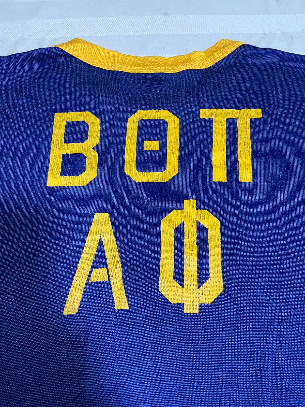 Vintage 1960s Fraternity Jersey T-Shirt Large Beta Theta Pi Alpha Phi Little 500